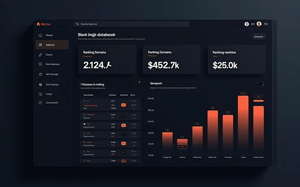 Anonymized backlink campaign report showing ranking movement, referring domains, target URLs, and placement tracking.